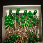Apple Green Corsage Pins