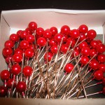 Red Corsage Pins