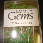 Apple Green Diamante Pins