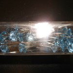 Light Blue Diamante Pins
