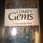 Light Blue Diamante Pins
