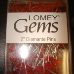 Red Diamante Pins